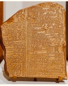 Tablilla mesopotámica con un relato cuneiforme del Diluvio, anterior a la redacción final del Génesis
